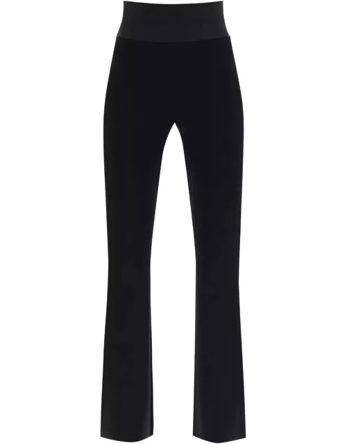 ALEXANDER WANG flared pants with branded stripe