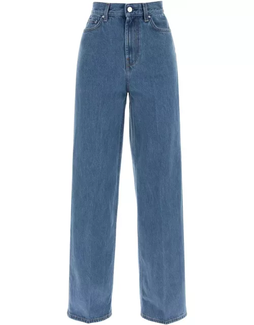 TOTEME organic cotton wide leg jeans.