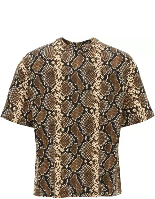 JIL SANDER python-patterned crewneck t-shirt