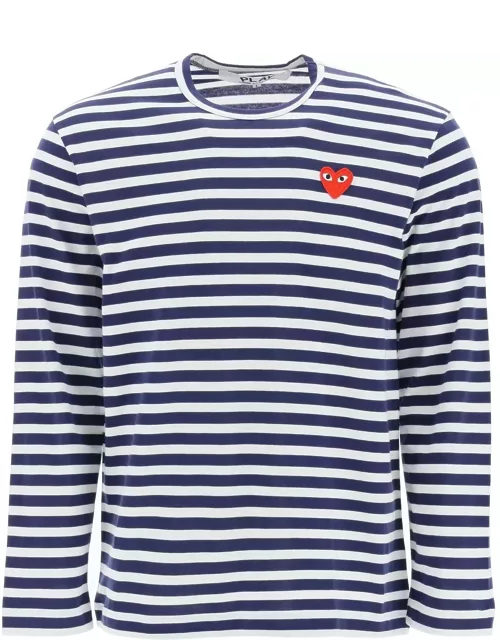 COMME DES GARCONS PLAY striped long-sleeved t-shirt