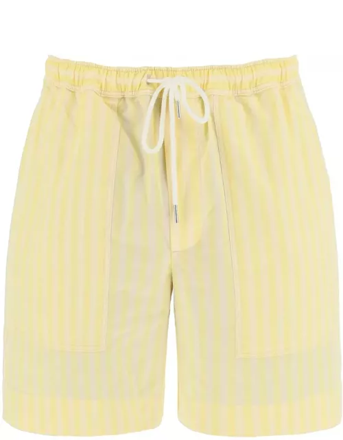 MAISON KITSUNE striped poplin bermuda shorts for