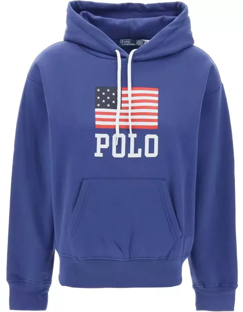 POLO RALPH LAUREN hooded sweatshirt with flag print
