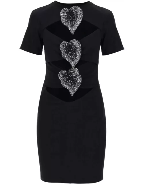 GIUSEPPE DI MORABITO mini cut-out dress with applied anthur