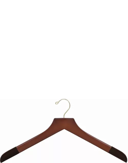17" Wooden Sweater and Polo Hanger, Traditional Finish