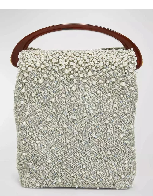 Crisp Pearly Top-Handle Bag
