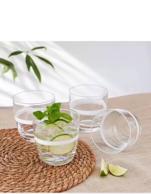 Organic Band Double Old Fashioned Glasses - Set of