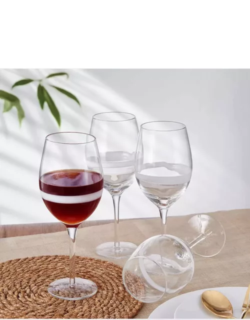 Organic Band Red Wine Glasses - Set of