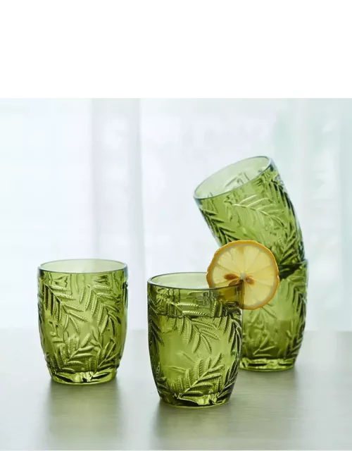 Villa Palm Double Old Fashioned Glasses Green - Set of