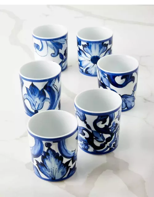 Blu Mediterraneo Porcelain Glasses, Set of