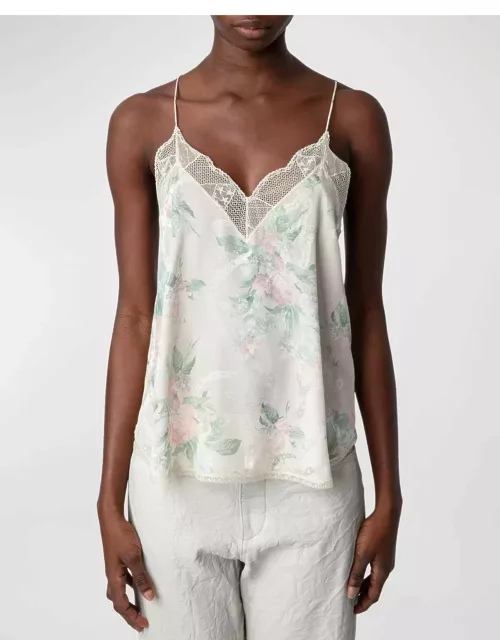 Christy Floral Silk Camisole