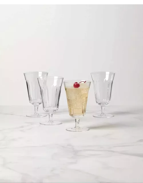 French Perle Tall Stem Glasses, Set of