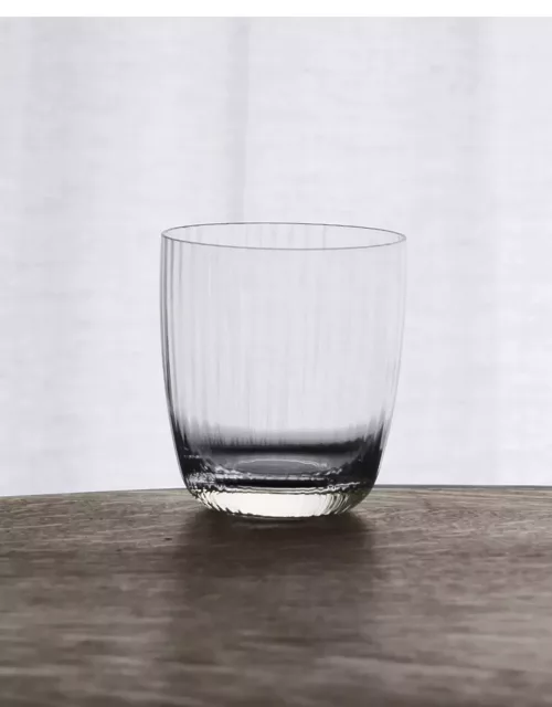 GLASS Venice Stemless Wine Glass/Double Old Fashioned Glasses, Set of 4 (Clear)