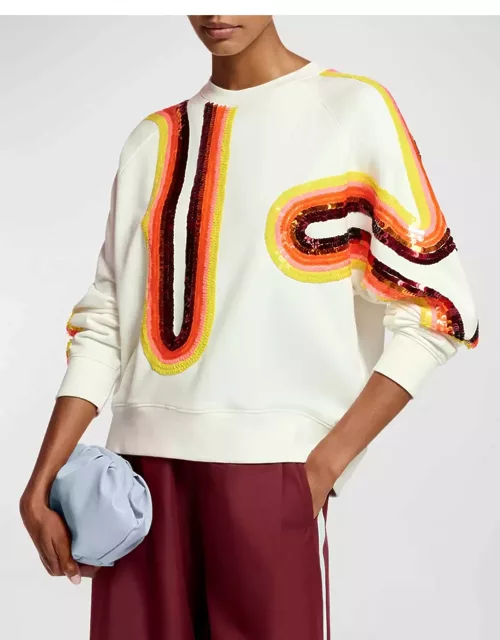 Filicudi Sequin-Embroidered Sweatshirt