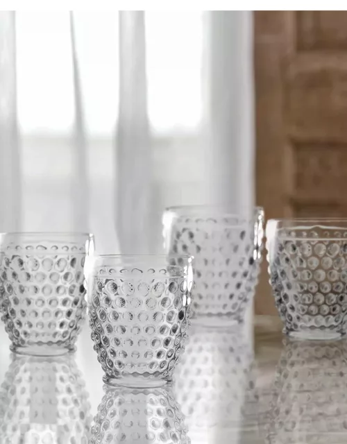 Bistro Dot Clear Old-Fashioned Glasses, Set of