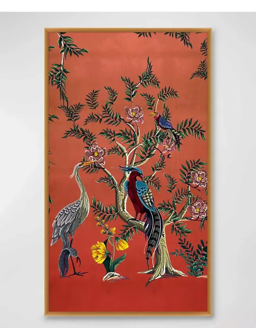 "Fuchsia Chinoiserie 1" Giclee Wall Art