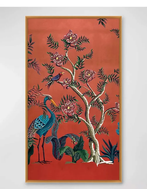 "Fuchsia Chinoiserie 2" Giclee Wall Art