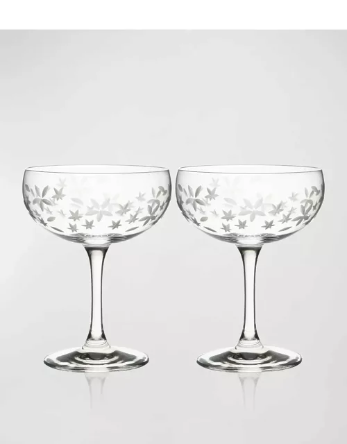 Chatham Bloom Coupe Cocktail Glasses, Set of