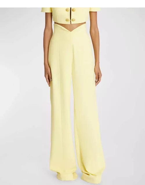 Tulip High-Rise Wide-Leg Tailored Pant