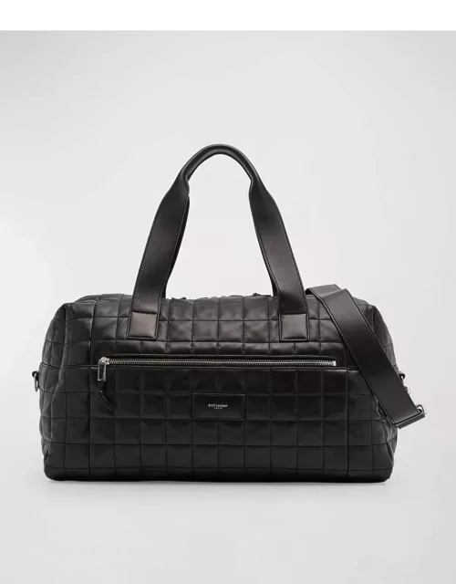 Men's Nuxx Quilted Leather Duffel Bag