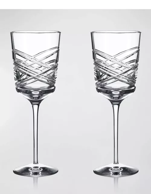 Aran White Wine Glasses, Set of