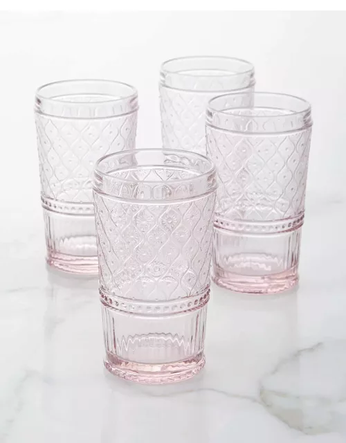 Pink Claro Highball Glasses, Set of
