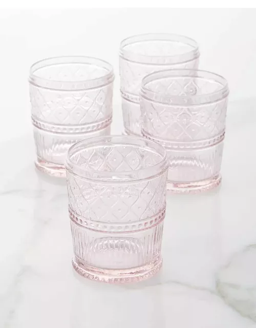 Pink Claro Double Old-Fashioned Glasses, Set of