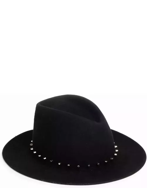 Blaine Studded Wool Fedora Hat