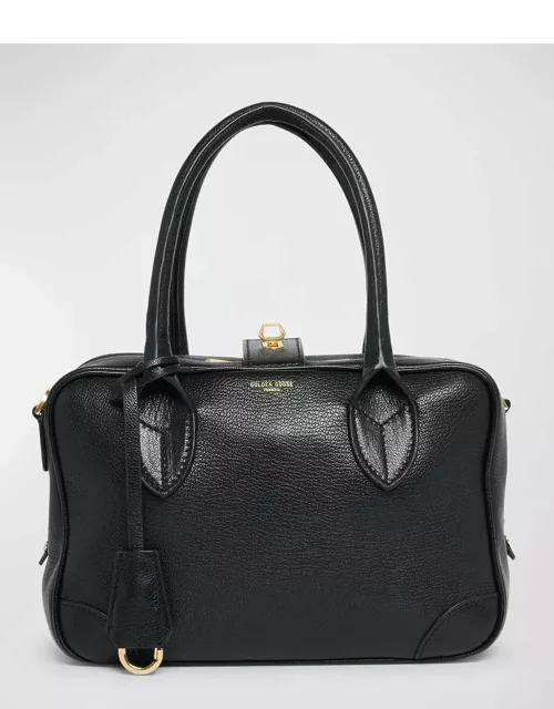 Vita Zip Goat Leather Top-Handle Bag