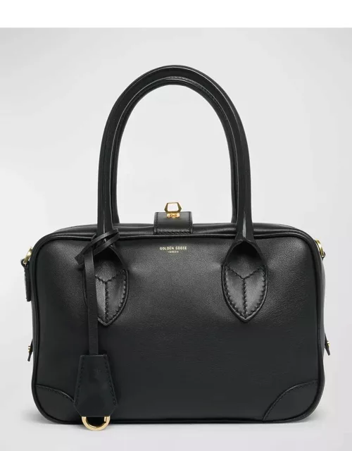 Vita Zip Calf Leather Top-Handle Bag