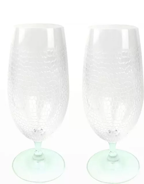 Panthera Clear Stemmed Water Glasses, Set of