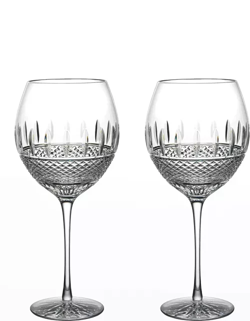 Irish Lace Crystal Red Wine Glasses, Set of
