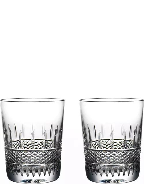 Irish Lace Crystal Double Old-Fashioned Glasses, Set of