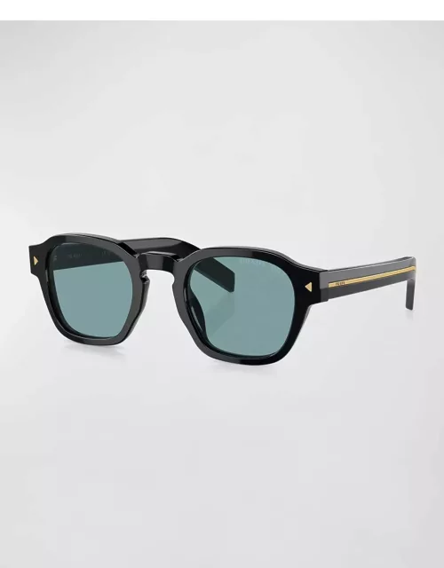 Men's Polarized Acetate Round Sunglasse