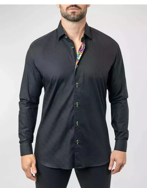 Men's Fibonacci Patterned Dress Shirt