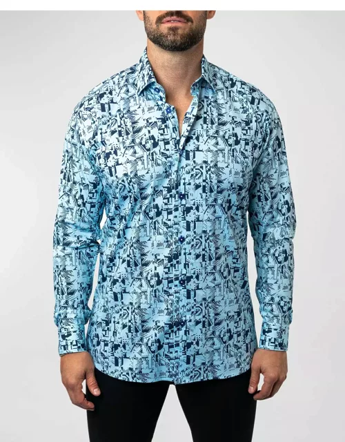 Men's Fibonacci Polynesian Dress Shirt
