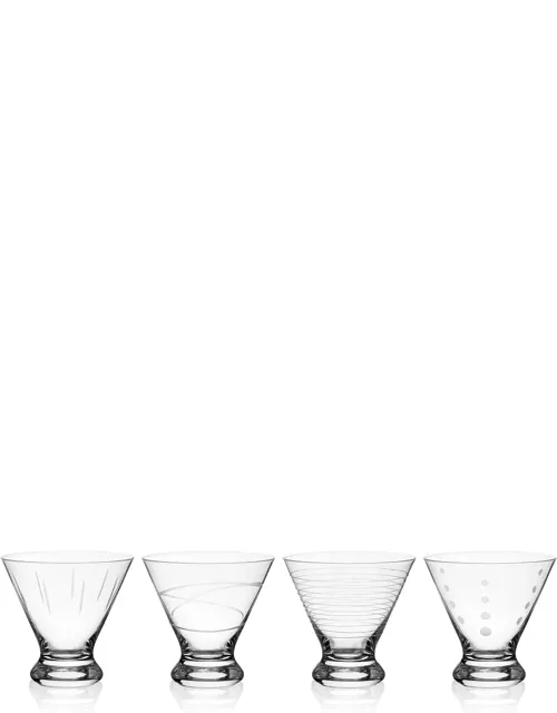 Cheers Stemless Martini Glasses, Set of