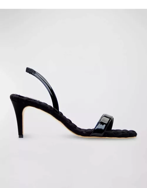 Claudia Faux Patent Slingback Sandal