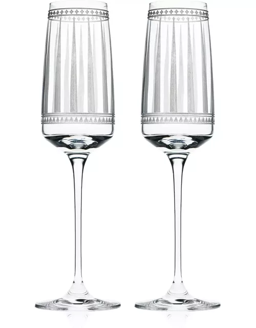 Marrakech Champagne Flute Glasses, Set of