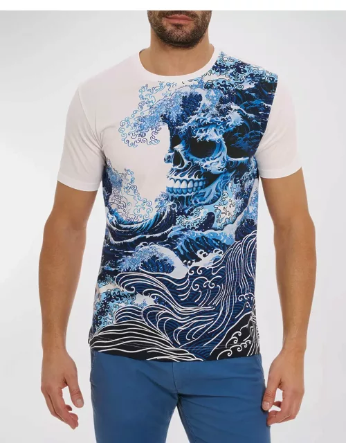 Men's Skull Wave Graphic T-Shirt
