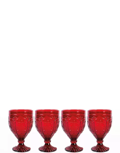 Trestle Glasses in Red, Set of