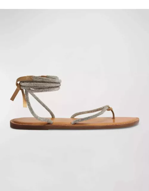 Kittie Glam Strass Ankle-Tie Sandal