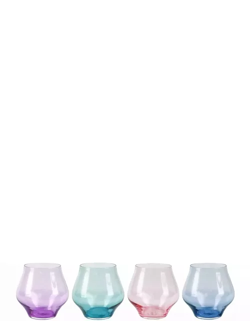 Contessa Assorted Stemless Wine Glasses, Set of