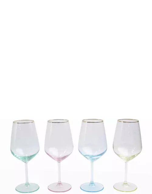 Rainbow Assorted Wine Glasses, Set of