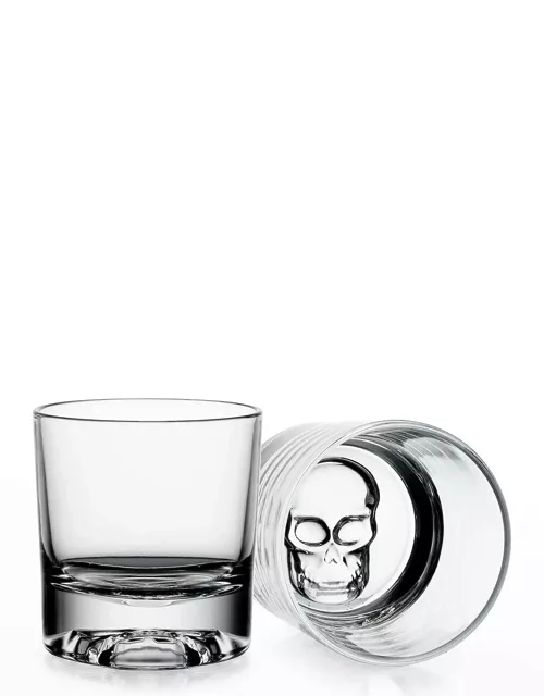 Skull Double-Old Fashion Glasses, Set of