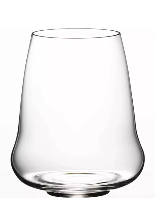 Stemless Wings White Wine & Champagne Glasses, Set of