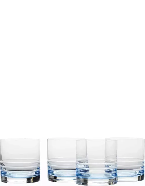 Cal Blue Ombre Old Fashioned Glasses, Set of