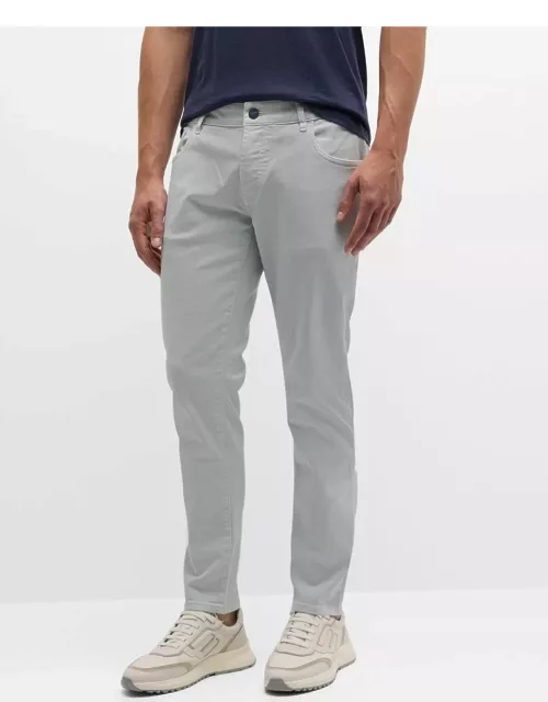 Men's Gray Denim Slim 5-Pocket Pant