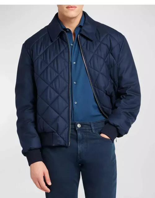 Men's Ampay Quilted Wool Bomber Jacket