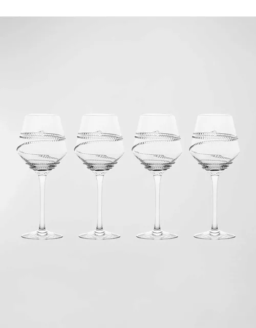 Chloe Stemmed White Wine Glasses, Set of