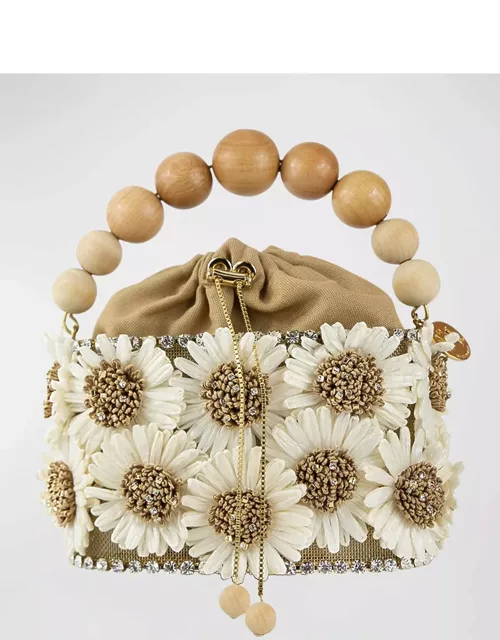 Holli Mahalo Flower Straw Top-Handle Bag